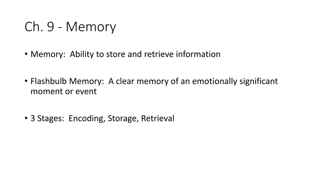 ch 9 memory