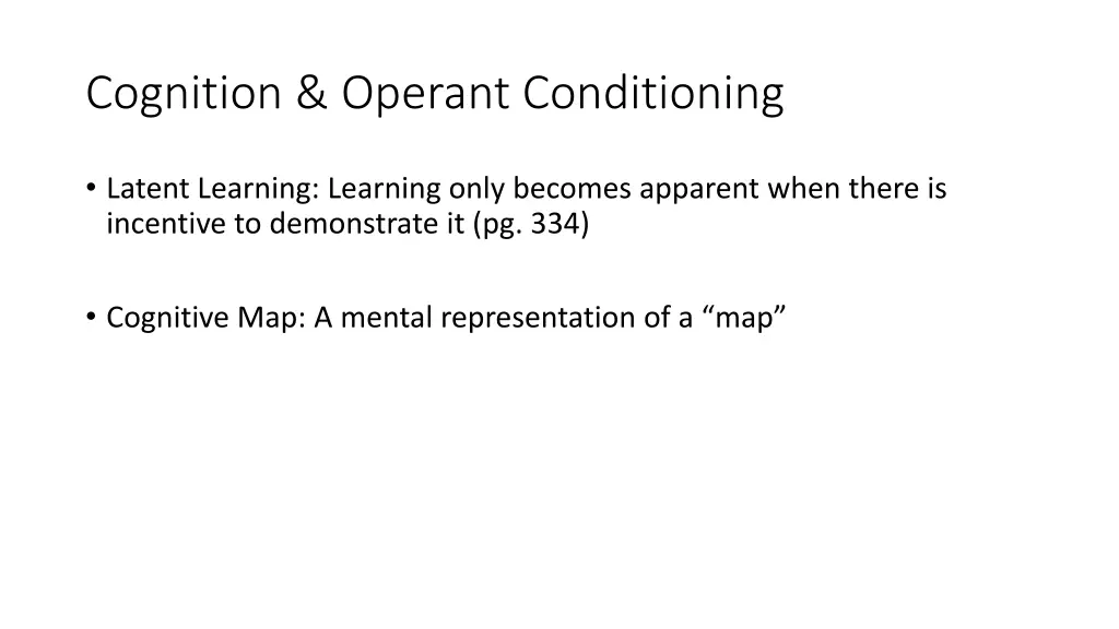 cognition operant conditioning