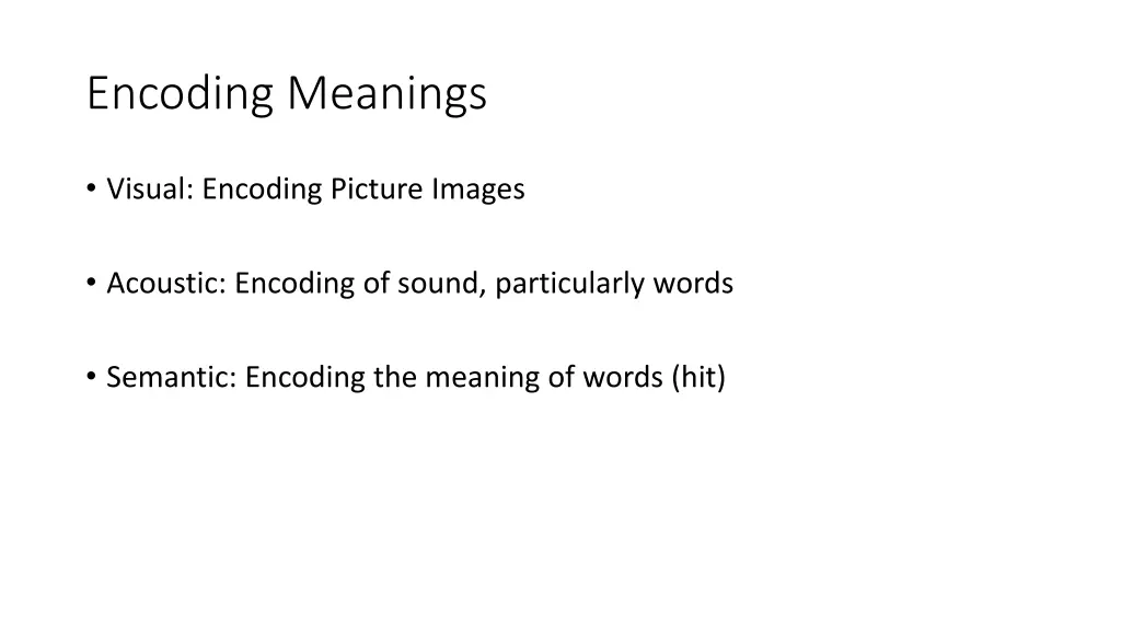 encoding meanings