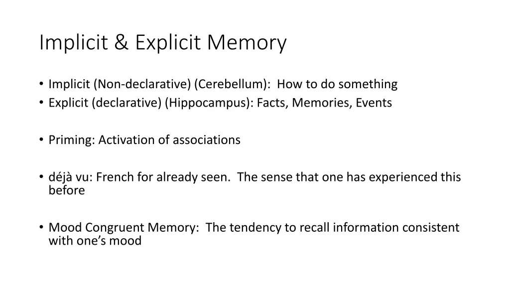 implicit explicit memory