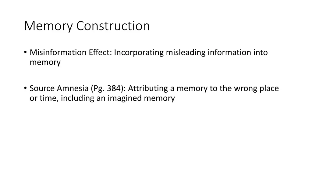 memory construction