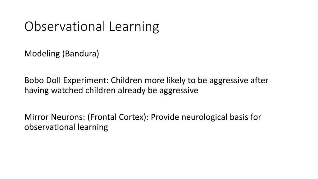 observational learning