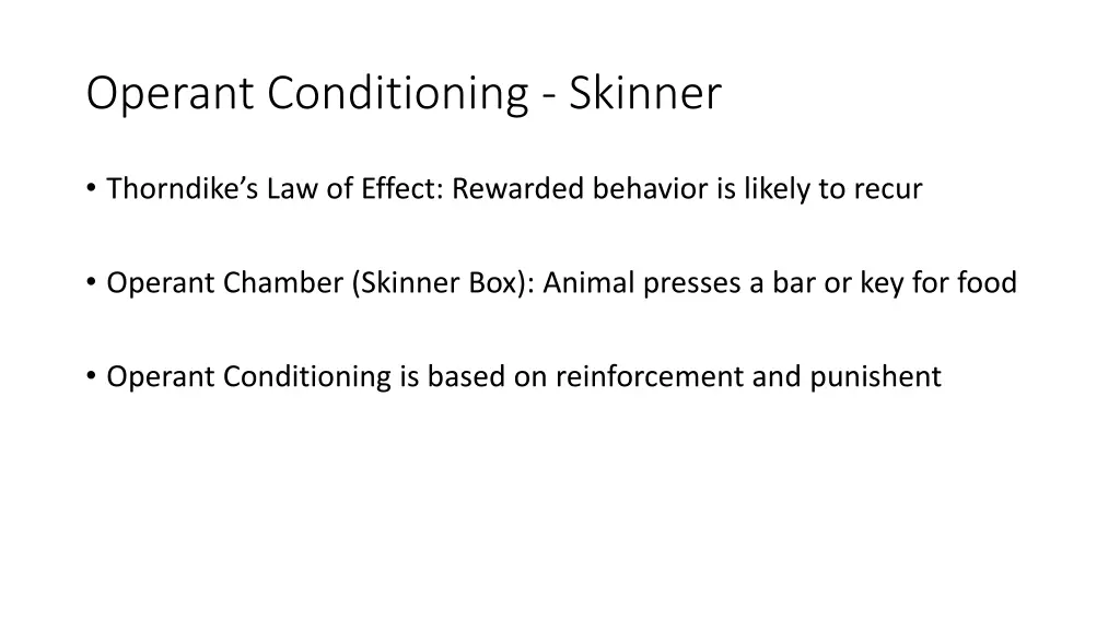 operant conditioning skinner