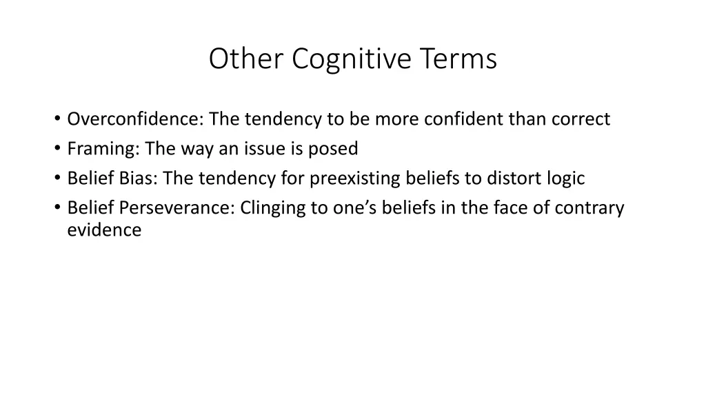 other cognitive terms