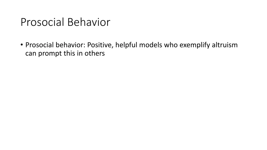 prosocial behavior