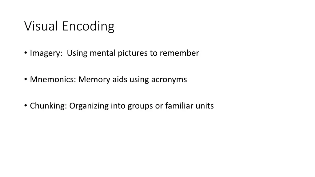 visual encoding