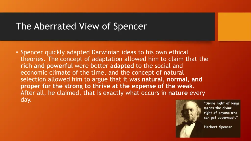 the aberrated view of spencer