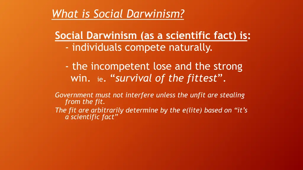 what is social darwinism