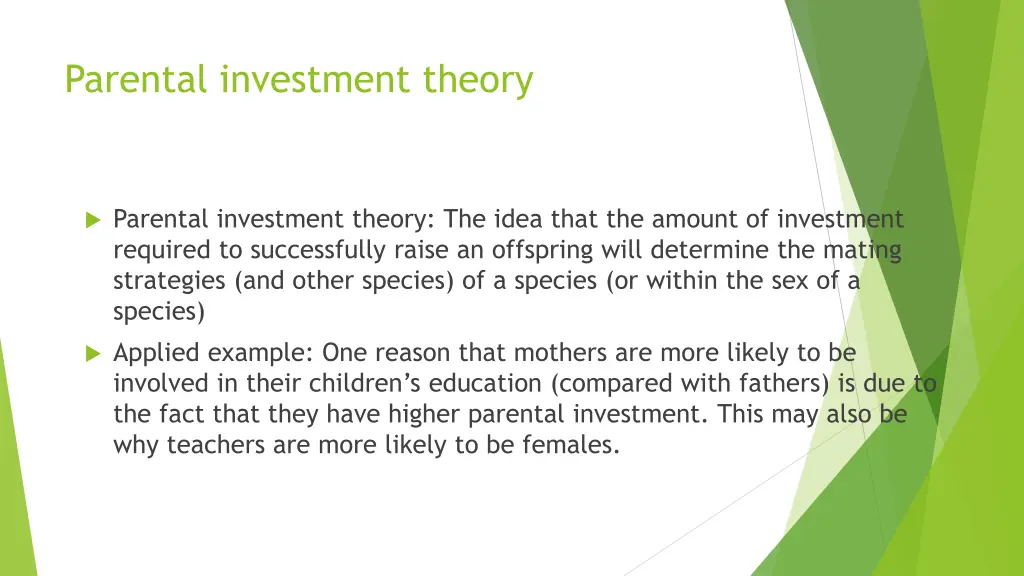 parental investment theory