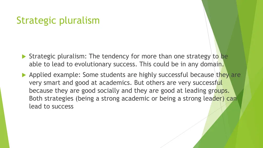 strategic pluralism