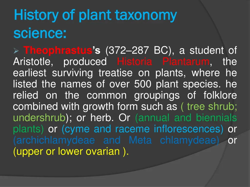 history of plant taxonomy history of plant