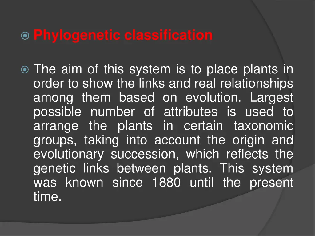 phylogenetic classification