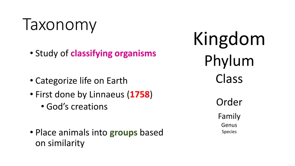 taxonomy