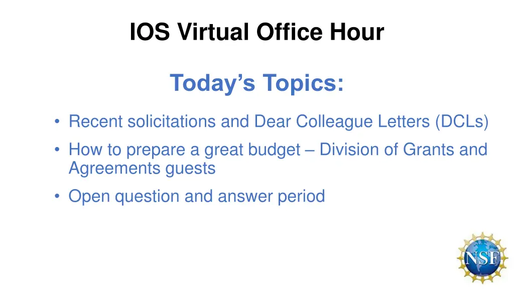 ios virtual office hour