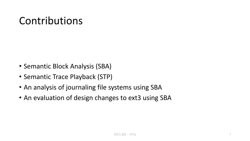 contributions