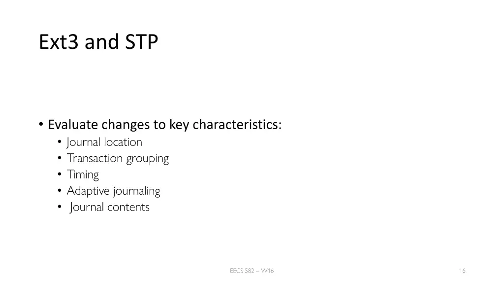 ext3 and stp