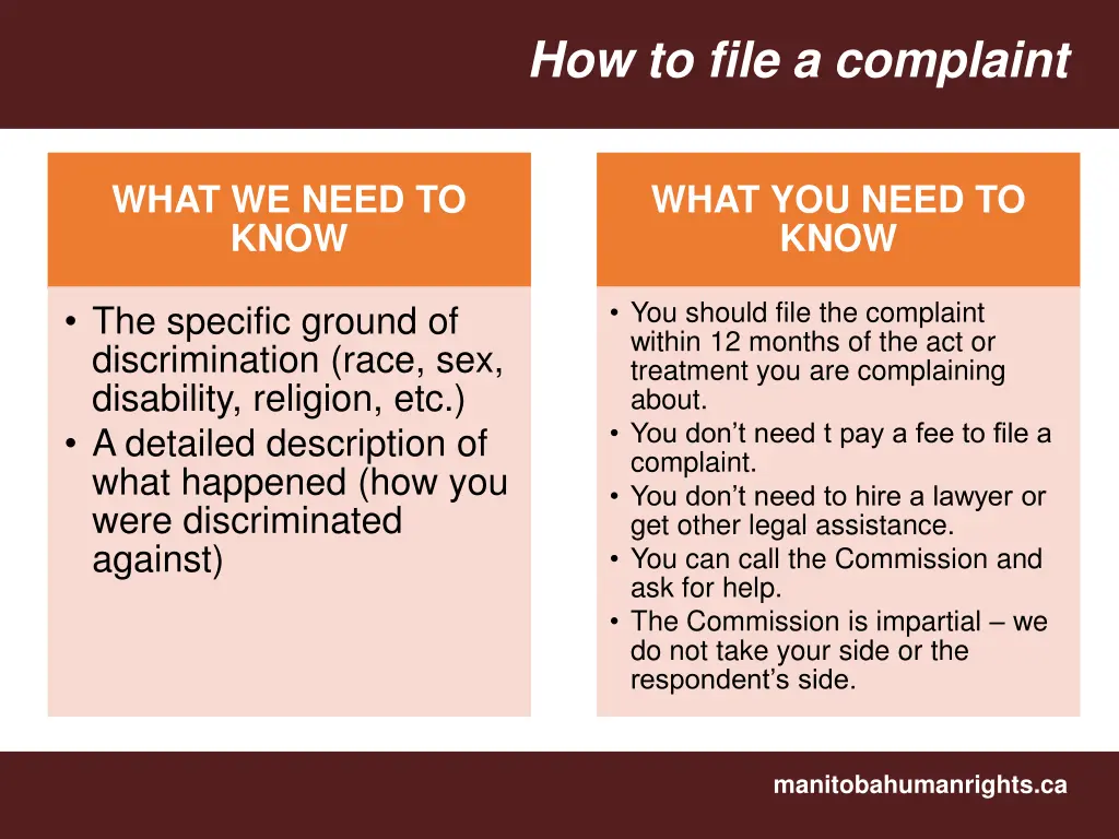 how to file a complaint