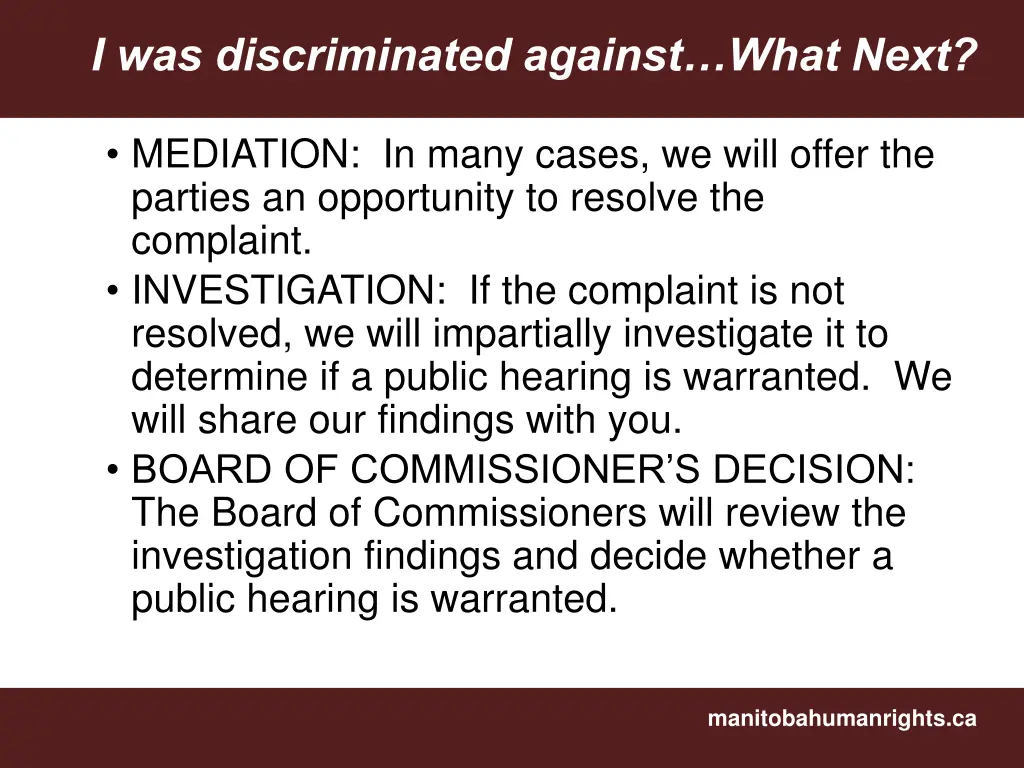 i was discriminated against what next 1