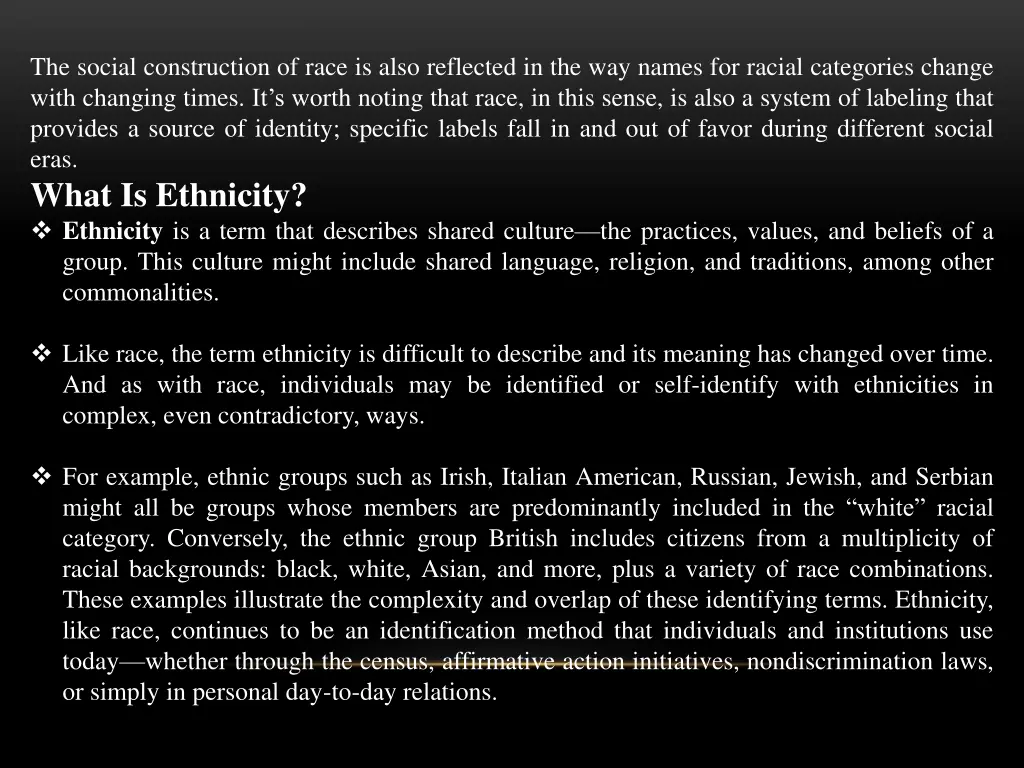 the social construction of race is also reflected