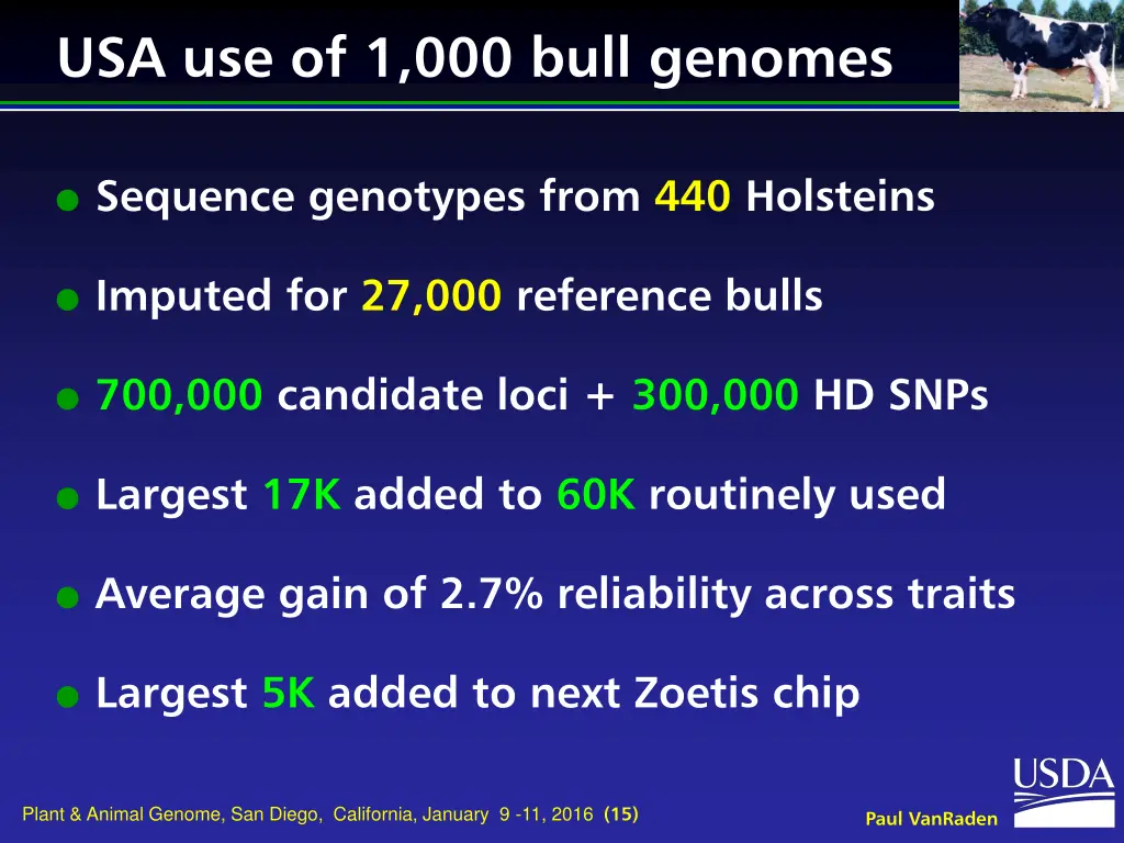 usa use of 1 000 bull genomes