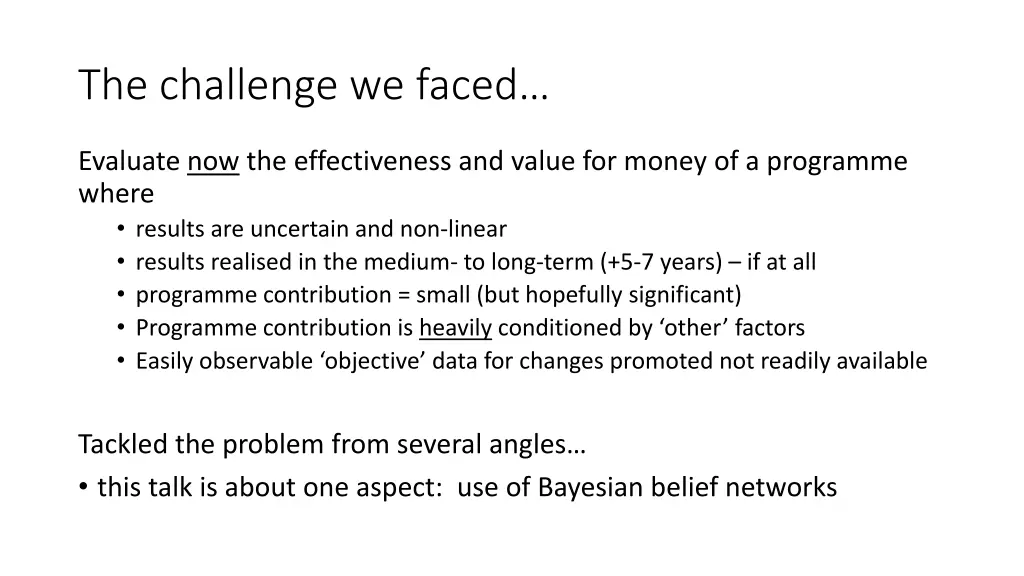 the challenge we faced