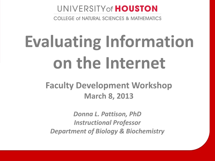 evaluating information on the internet