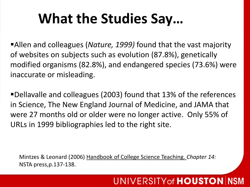 what the studies say