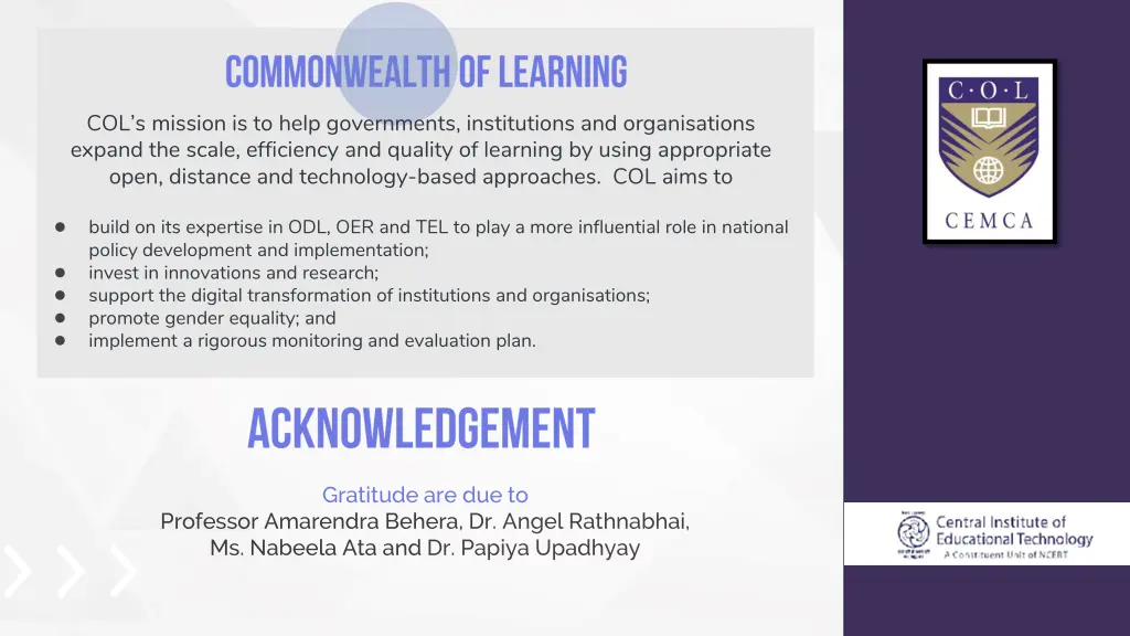 col s mission is to help governments institutions