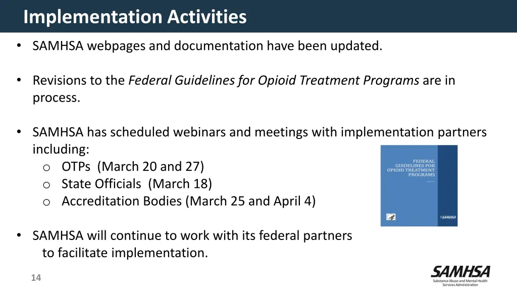 implementation activities