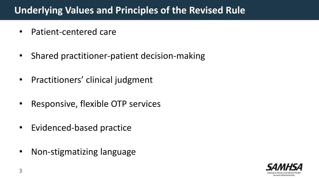 underlying values and principles of the revised