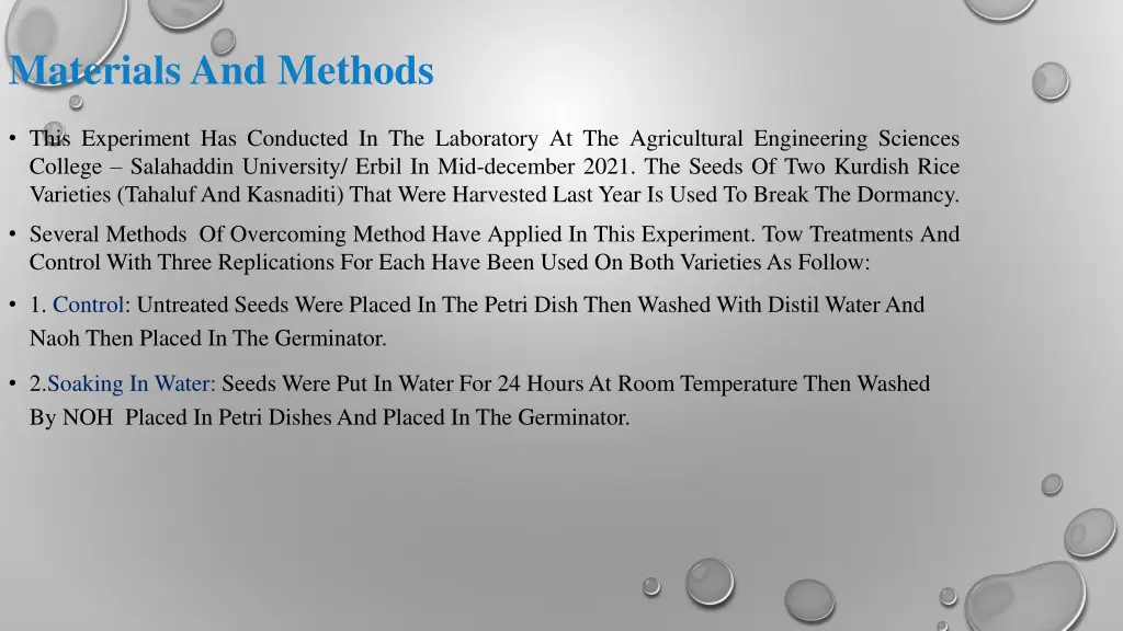 materials and methods