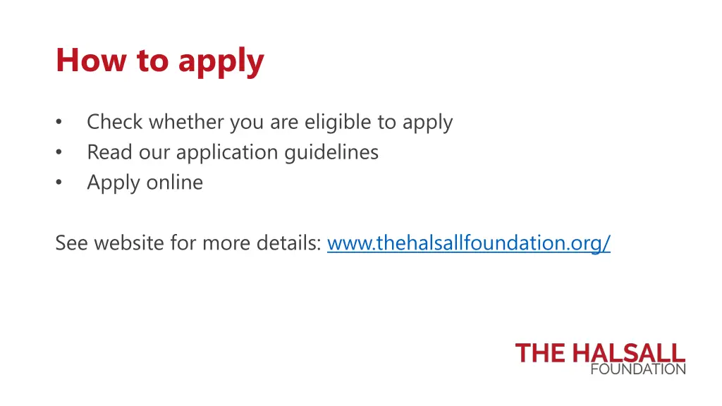 how to apply