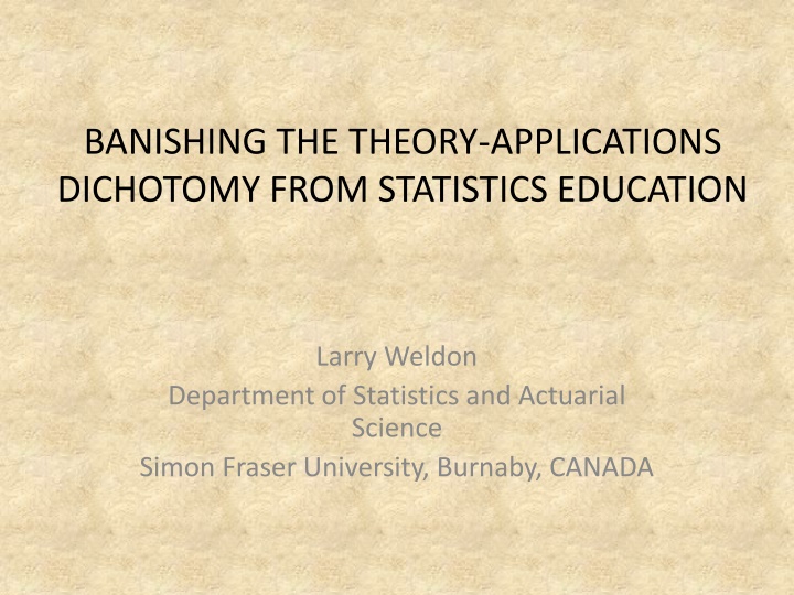 banishing the theory applications dichotomy from