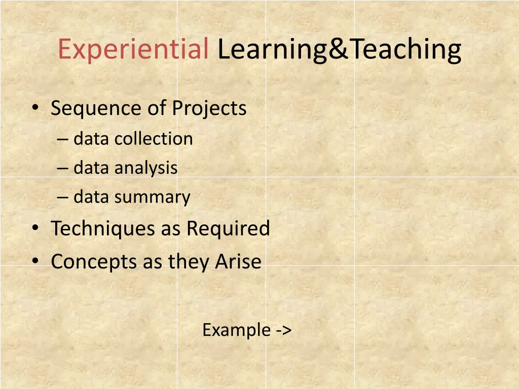 experiential learning teaching