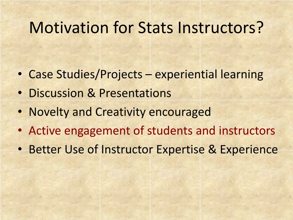 motivation for stats instructors 3