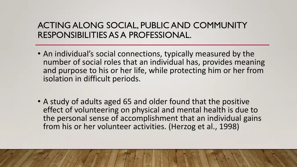 acting along social public and community