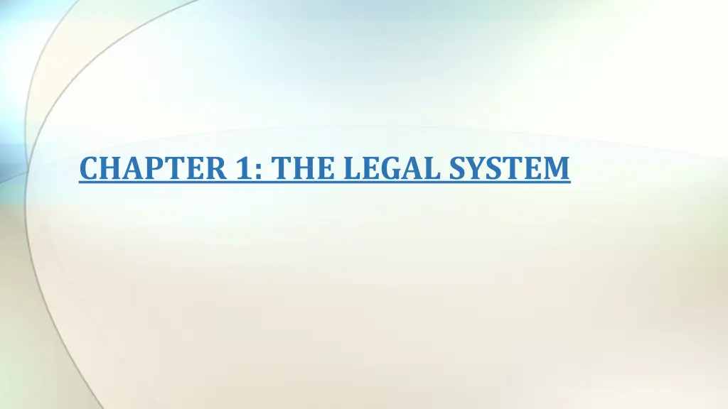 chapter 1 the legal system