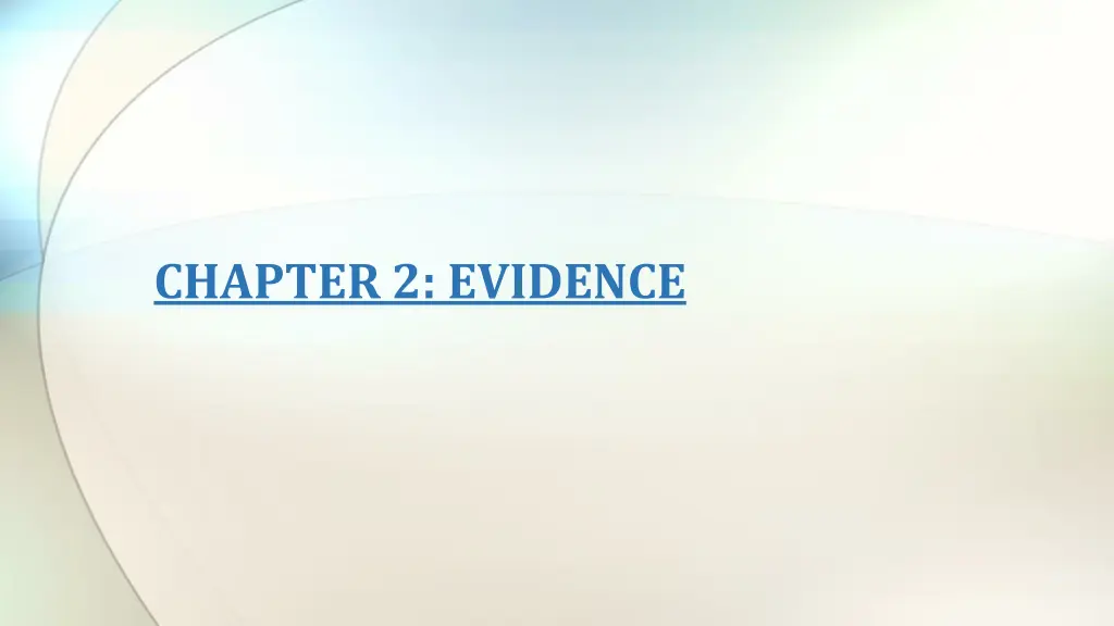 chapter 2 evidence