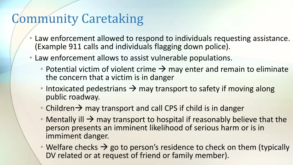 community caretaking