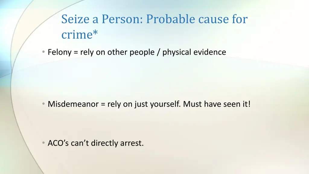 seize a person probable cause for crime