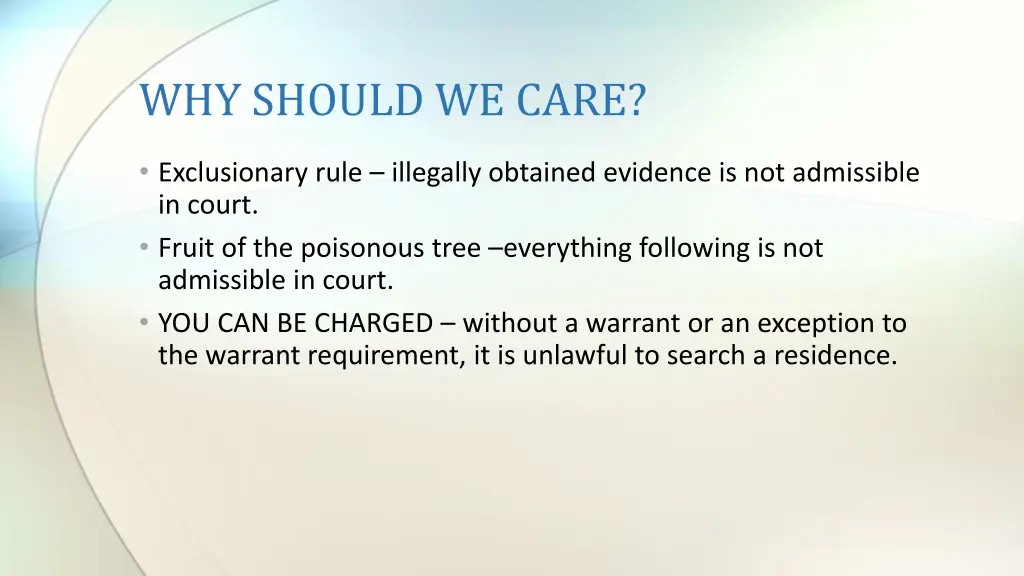 why should we care 1