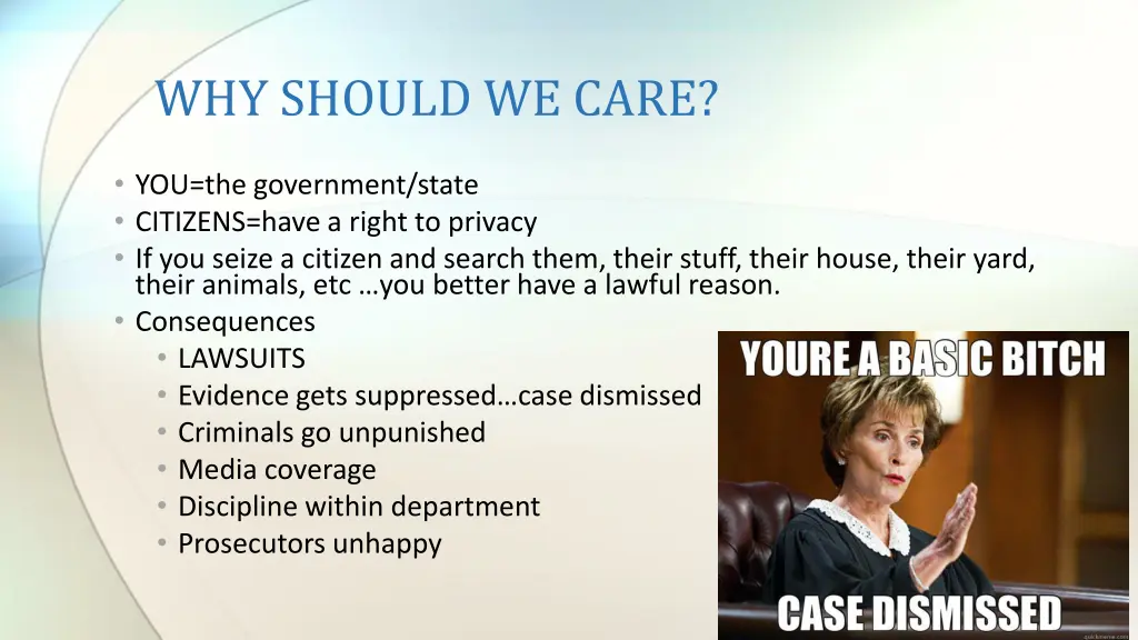 why should we care