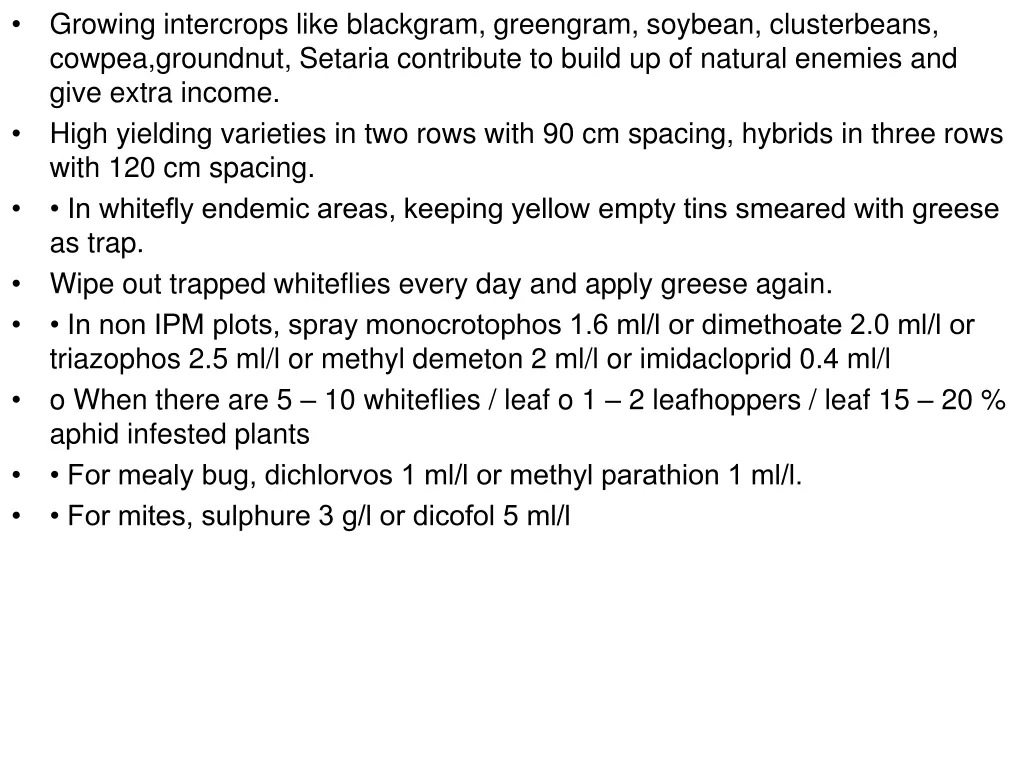 growing intercrops like blackgram greengram
