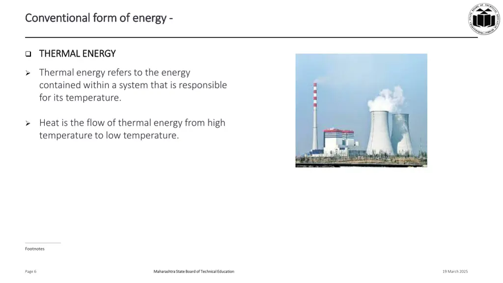 conventional form of energy conventional form