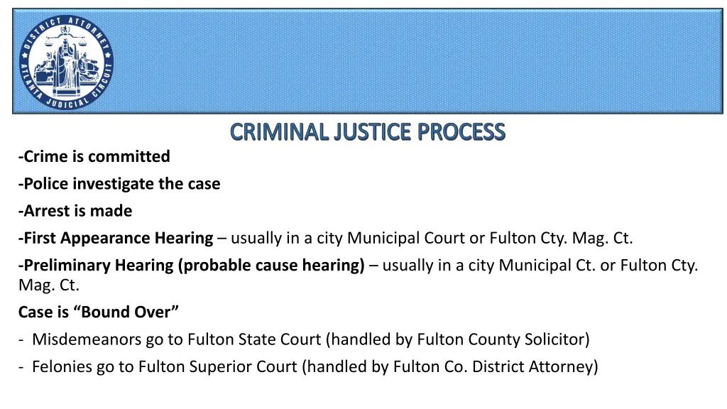 criminal justice process