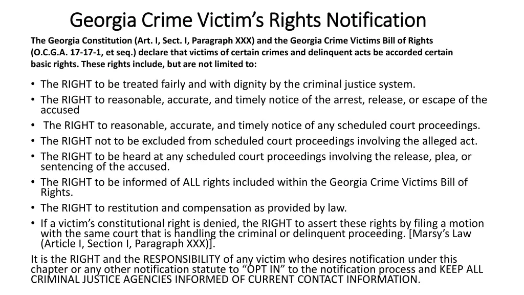 georgia crime victim s rights notification
