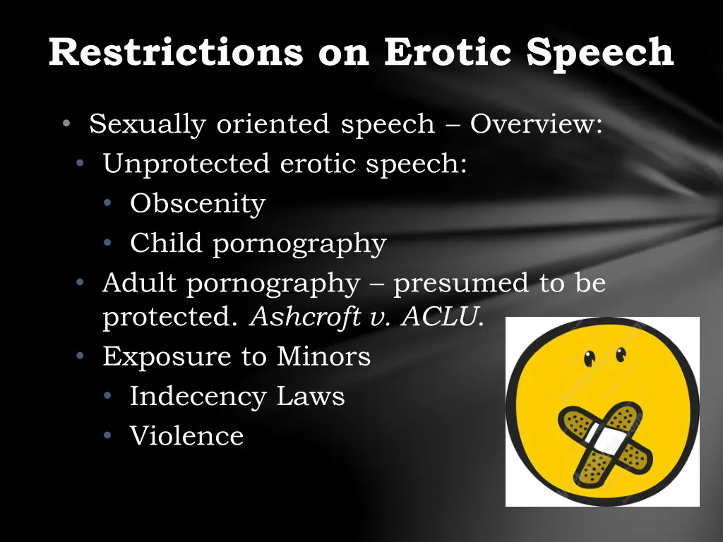 restrictions on erotic speech