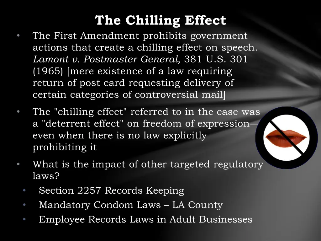 the chilling effect