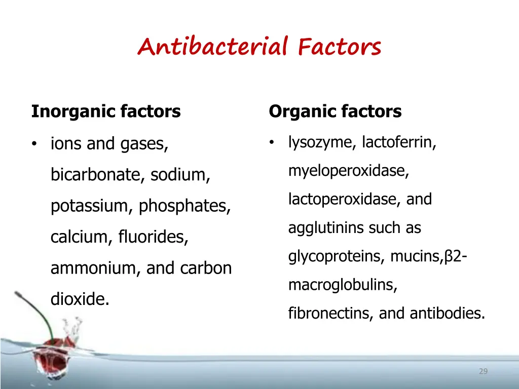 antibacterial factors
