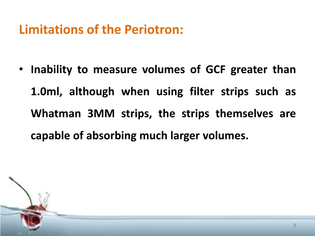 limitations of the periotron